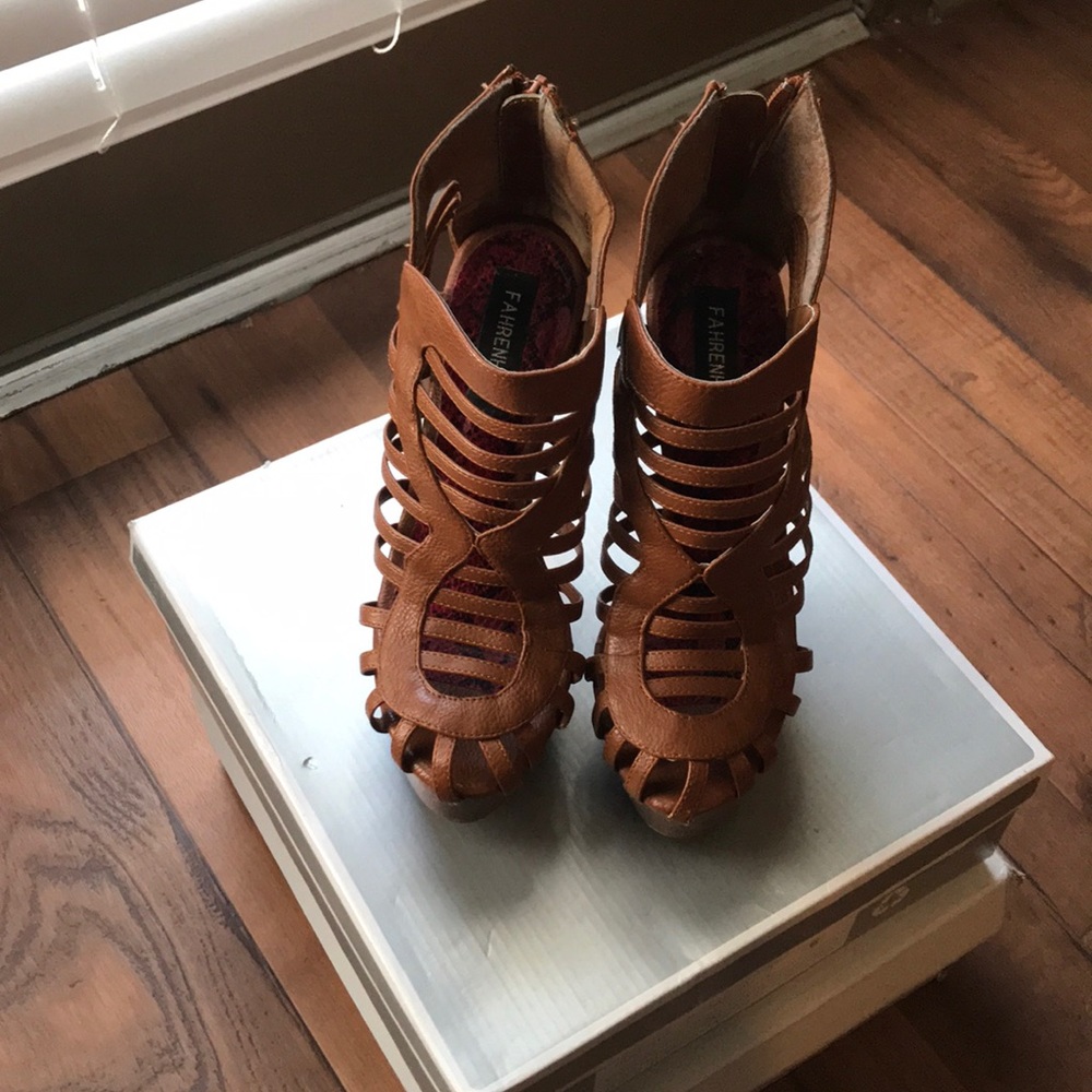 Caged platform heels